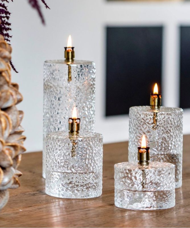 Peri Living OLJELAMPE Sylinder Hammered Small