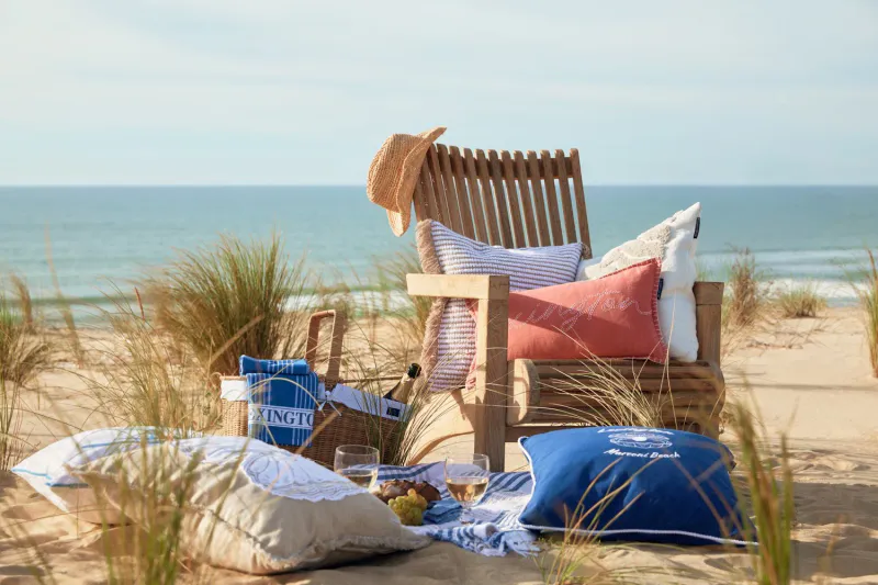 Lexington PUTETREKK Skjell Beige/Hvit 50x50cm