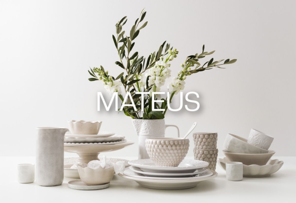 mateus collection bubbles oyster stripes lace msy basic plates bowls mugs jugs platters borddekking keramikk keramikkservise servise 
