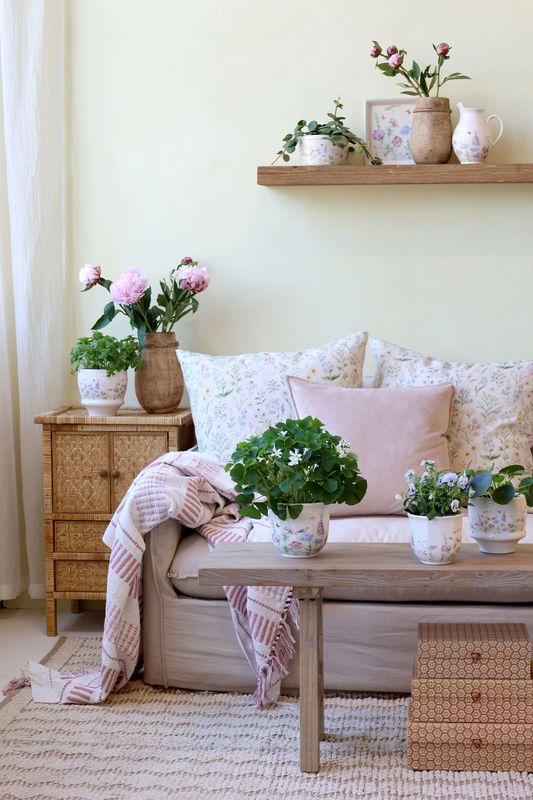 Chic Antique PAPILLON BLOMSTERPOTTE m/blomstermotiv H10cm